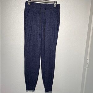 LULULEMON women’s ready to rulu jogger pants blue black Marled pockets
